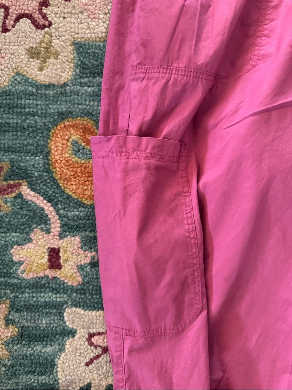 Pink Parachute Cargo Pants Cotton Stretch Sz 2X Plus Size Y2K Gorpcore Utility - Picture 3 of 8